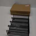 Wall Mount Portion Sauce Cup Lid Organizer 4 Compartments Iron Sauce Cup Dispenser Black Cup and Lid Holder Organizer Fits Cups Size 2 to 5.5 oz For Kitchen Counter Restaurant Coffee Bar 13x10x3.3 In