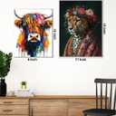 Leopard Portrait Canvas Wall Art Modern Leopard Print Poster Framed Painting Artwork for Home Living Room Bedroom Office Wall Decor 11x15 Inch (Animal-2)