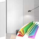 MDF Board Wave Wall Panels, Wall Paneling for Home Living Room Decor, Decorative 3D Accent Wavy Panel, Paneles Decorativos para Pared 3D