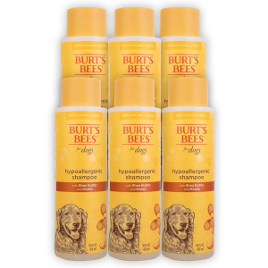 Burt's Bees for Pets Hypoallergenic Shampoo for Dogs with Shea Butter and Honey, 95% Natural Origin Formulas, Cleanser for Sensitive Dogs - Gentle Dog Wash, 6pk, 16 oz Burt's Bees for Pets Hypoallergenic Shampoo for Dogs with Shea Butter and Honey, 95% Natural Origin Formulas, Cleanser for Sensitive Dogs - Gentle Dog Wash, 6pk, 16 oz