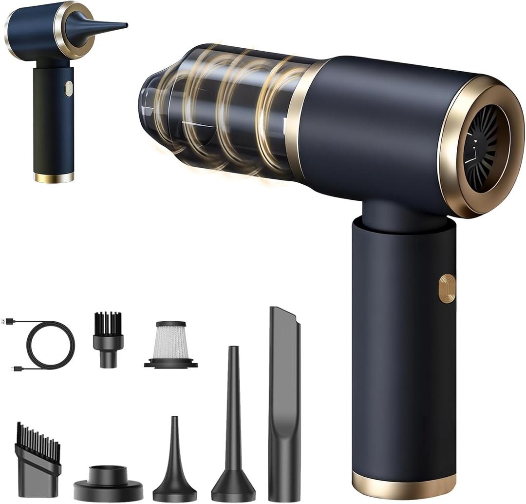 Handheld Car Vacuum Portable Cordless, 4 in 1 Handheld Vacuum Cleaner 15000PA High Power Air Blower & Pump & Air Duster, Mini Hand Held Vacuum Rechargeable for Home, Car, Office, Pet Hair