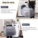 Collapsible Laundry Basket, 90L Foldable Pop Up Laundry Hamper with Handles, Mesh Dirty Clothes Hamper for Laundry, Bathroom, Kids Room, Dorm,Travel or Camping (Beige, 2PCS)