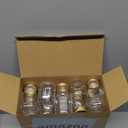 Roshtia 30 Pack 4oz 120ml Plastic Mini Milk Bottles Bulk Juice Shot Bottles with Lids Small Beverage Drink Containers for Restaurants Desserts Milk Iced Milkshakes Homemade (Gold)