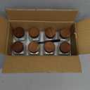 8Oz 8Pcs Glass Spice Jars with Label, Seasoning Containers, Spice Containers with Bamboo Lids & Pen, Empty Spice Bottles for Salt, Herbs, Sugar, Pepper (Acacia Wood Color)