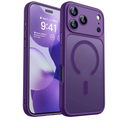 CANSHN Magnetic Compatible with iPhone 17 Pro Max Case, Upgraded [Full Camera Protection] [Compatible with Magsafe] [Translucent Matte] Shockproof Protective Phone Cover 6.9 Inch - Deep Purple