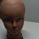 Bald Female Mannequin Head 22 Inches Big Head Circumference Makeup Training Head Wig Head Professional Cosmetology for Wig Making and Display Hat Helmet Glasses Display Head Model with Clamp Stand