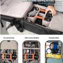 Camera Backpack, Waterproof Travel Camera Bag for Photographer Expandable Roll Top Photography Case for DSLR SLR Mirrorless Camera Fit up to 15.6 inch Laptop with Rain Cover, Large