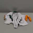 Aliceset Christmas Cousin Robe Porch Goose Outfit Set Xmas Vacation Costume Lawn Porch Goose Clothes with Robe Hat Water Pipe for 23'' Statue Patio Garden Decoration