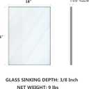 VocalStar Silver Bathroom Mirror, 18 x 26 Inch Square Corner Rectangle Nickel Metal Framed Bathroom Vanity Mirrors for Wall Modern, 1/4-inch Shatterproof Glass | Ultra-Flush Hanging