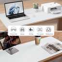 Aothia Leather Desk Pad Protector, Mouse Pad, Office Desk Mat, Non-Slip PU Leather Desk Blotter, Laptop Desk Pad, Waterproof Desk Writing Pad for Office and Home (Barely Grey, 36" x 17")