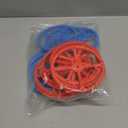 Large Plastic Toy Project Wheels and Axles, for Mousetrap Car and Rubber Band Car Projects, 20 Wheels, 20 Rubber Bands, 10 Dowels (50pcs)