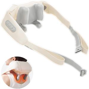 Neck Massager with Heat,Cordless Neck and Shoulder Massage Pillow for Neck, Traps, Back and Leg Pain Relief,Upgarded 4D Deep Tissue Kneading Massage, Gifts for Women Men