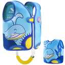 Pottwal Swim Vest for Kids - Swim Jacket for 3-6 Years (40-66LBS) - Buoyancy Aid Made of Neoprene & EPE - with Adjustable Crotch Strap, Large