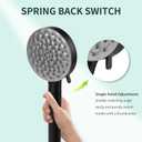 Filtered Shower Head with Handheld,High Pressure 6 Spray Mode Showerhead with Filters,Detachable Shower Head, Water Softener Filters Beads for Hard Water -Remove Chlorine (Black)