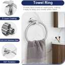 5-Piece Towel Bar Set Brushed Nickel Bathroom Hardware Accessories Set Upgraded Toilet Paper Holder with Shelf Towel Holder Set for Bathroom Stainless Steel Wall Mounted