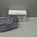 Bread Box with Lid and Handle, New Upgrade Time Recording Bread Storage Container for Kitchen Counter Airtight, Portable Bread Boxes for Homemade Breads, Toast, Bagel, Donut and Cookies(Grey)