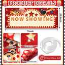 11 Pieces Movie Night Party Decorations Now Showing Banner Photography Background Movie Night Cutouts Double Sided Printing Red Carpet Clapboard Backdrop Cutout Party Cards Photo Booth Props Supplies