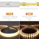 CHNMALITAI 5V USB Neon LED Strip Light Waterproof 9.84Ft COB LED Strip Lights 320LEDs/M Motion Sensor LED Neon Rope Light 6500K White LED Strip for Bedroom, Cabinet, Kitchen, DIY Lighting