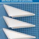 LEOPO 6 Pack Corner Mounting Shelf, Heavy Duty Corner Floating Shelves, Easy to Install Metal Corner Shelves, White