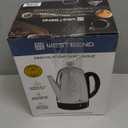 West Bend Electric Percolator Classic Style Coffee Maker with Heat Resistant Handle Base and Detachable Cord with Stainless Steel Stem and Basket, 12-Cup, Silver