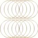 MECCANIXITY 12 Pcs Dream Catcher Rings,Metal Crafts Hoops Floral Hoop 5 Inch Macrame Hoops Ring for DIY Crafts Wreath Making Supplies Plant Hangers,Gold