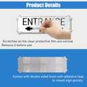 9"x3" Left Arrow Entrance Sign Self-adhesive Door Wall Signage for House Home Office Business Gate (White)