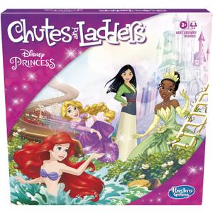Hasbro Gaming Chutes and Ladders: Disney Princess Edition Board Game for Kids Ages 3 and Up, Preschool Game for 2-4 Players 