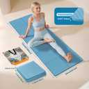 Foldable Travel Yoga Mat 72"x24"x0.24", Lightweight Non Slip Exercise Mat, Portable Folding Workout Mat for Yoga, Pilates, Stretching, Home Gym, Outdoor Fitness & Travel