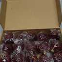 Menkxi 15 Pcs Christmas Velvet Balls 1.97 Flocked Christmas Hanging Ornaments Handmade Velvet Balls Xmas Tree Ornaments Xmas Tree Bulbs for Wedding Anniversary Party (Red)