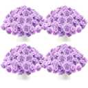Tigeen 50 Pcs Hydrangea Artificial Flowers Bulk 7.48 Inch Artificial Hydrangeas with Removable Stems Faux Flowers Wedding Decor for Home Garden Party Decoration DIY Project (Lavender)