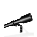 5/8” Diameter Curtain Rods 30-90 Inch, for 30-84 Inch Windows, Adjustable Splicing Black Curtain Rods for Windows with Brackets, Window Rod Long Small Curtains Rod