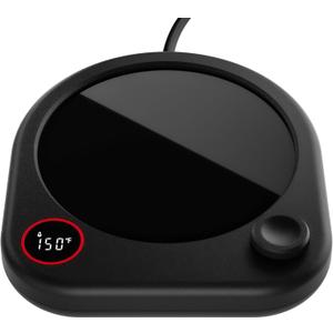 Coffee Mug Warmer for Desk, Electric Cup Heater for Tea Milk Beverages with Adjustable Temperature Display, Auto Shut Off Timer Mug Sensor, Candle Wax Heating Plate, Ideal Gift Accessory