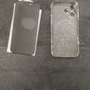 Misscase for iPhone 17 Case 6.3 inch,Magnetic Glitter Bling Shockproof Plated Soft TPU Phone Cover Compatible with MagSafe,Built-in Camera Lens Protector,with Privacy Screen Protector*1 Silver