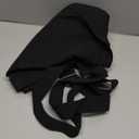 Women's blank large Size Canvas Crossbody Tote Handbags Shoulder Bag (Black)