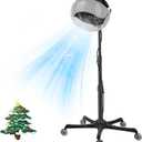 1875W Ionic Standing Hair Dryer, Professional Salon Bonnet Dryer on Wheels, Adjustable Hood & Height, 3 Heat Settings, Quick Shut-Off Rolling Hair Steamer Machine for Deep Conditioning & Styling, Gray