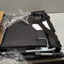 Stadium Seat with Back Support, Bleach Seat with Backrest and Cushion, Stadium Chair with Cup Holders, Mesh Bag and Hidden Hook for Basketball and Soccer Bench (Black)