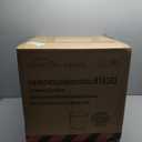 Benzara Zia 19 Inch Ottoman- White Faux Sheepskin Upholstery- Round Platform Base