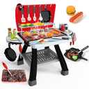 35pcs Kitchen Toy Set, Toy BBQ Grill Set, Cooking Toy Set, Little Chef Play, Kids Grill Playset Interactive BBQ Toy Set, Kids Kitchen Playset Toy Christmas Birthday Gift for Boys Girls