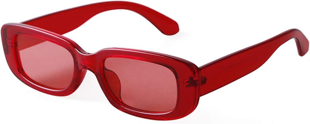ADE WU Rectangle Sunglasses for Women Men Retro 90s Trendy Narrow Rectangular Sun Glasses Fashion Y2K Unisex Stylish