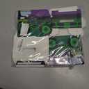 Watersay 24 Pcs Monster Truck Party Decorations Food Boxes Race Car Birthday Supplies Green and Purple Trucks Box Tray Table Centerpiece for Boys Girls Car Favors