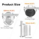 4Pcs 4.25 inch Wheel Center Caps Aluminum Push Through Trailer Caps Fit 4.25" Center Bore Truck RV SUV Wheels Rims, Silver Hub Covers, 4.69" Tall