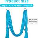 Aerial Yoga Hammock, Elastic Aerial Silk Fibre, Low Stretch Design, Comfortable Contact Area, Polyamide Fibre, Blue, Modern Style, 
Size:	Approx. Length: 1m / 3.3ft, Width: 2.8m / 9.2ft