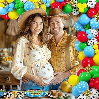 Party Inspo Cartoon Toy Baby Shower Decorations for Boys, Blue Toy Inspired Story It’s A Boy Story Supplies, Backdrop Balloon Garland Banner Tablecloth