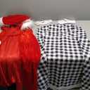 GOLDSTITCH Womens Christmas Costume Santa Dress Outfits with Cloak Plaid Dress Xmas Party Birthday Dress Up (X-Large, Red)