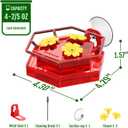 Birdream 2 Pack Window Hummingbird Feeders for Outdoors, Hummingbird Feeder with Strong Suction Cups, Built-in Ant Moat, Easy to Clean & Refill, 8.8oz Total, Red