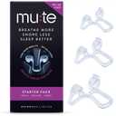 MUTE by Rhinomed Nasal Dilator for Snore Reduction Starter Pack Increases Airflow Anti Snoring Devices Nasal Dilators for Sleeping Transparent Internal Nasal Dilator Snoring Solution