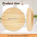 10 Pcs 5.3inch Bamboo Coasters Round Bamboo Coaster Tabletop Planters Protection for Drinks Coffee Dining Table Bar Painting Wood Engraving Home Decoration