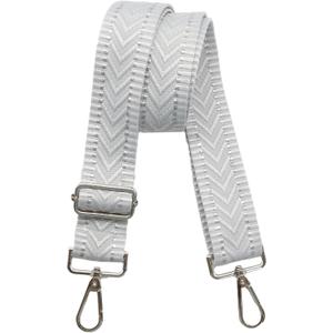 Crossbody Straps for Purses Silver Hardware Purse Strap Wide Shoulder Strap Adjustable Replacement,Retro Jacquard Embroidery for Shoulder Bags