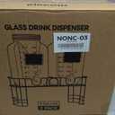 KIKCOIN 2 Gallon Glass Drink Dispensers for Parties with Stand 2 PCS