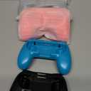 Orzly Grips for Nintendo Switch Joycon Controller Grips for Super Smash Brothers and Other Games Party [4 Pack] Joy-Cons Grips with LED Light Edition - Patented Design (1x RED & 1x BLUE & 2 BLACK)